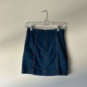 free people denim skirt